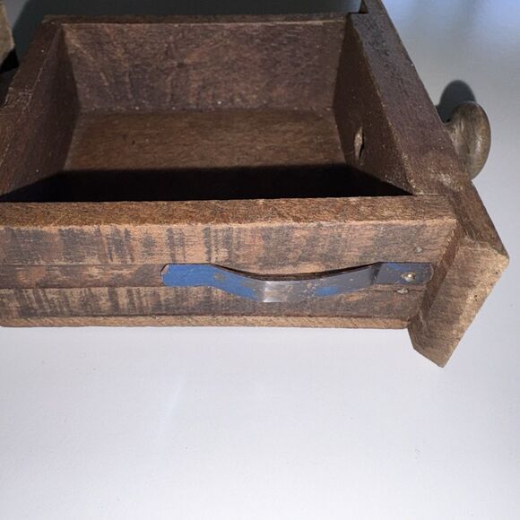 Vintage French Peugeot Freres Coffee Grinder Burr Mill Wooden French Country - Picture 15 of 16